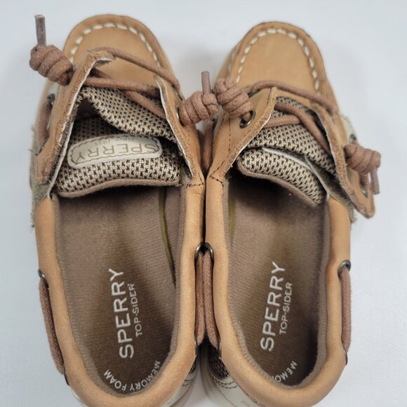 Sperry Top Sider Boat Shoes Child 10M Angelfish YG36193A Brown Leather Lace Up - Picture 10 of 12